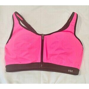 Victoria Sport Athletic Sport Bra Top Womens Size 36 C Pink Black